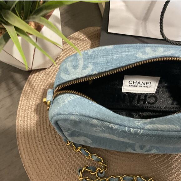 Chanel Denim Crossbody Bag with Gold Chain.   *GWP* - Picture 3 of 3
